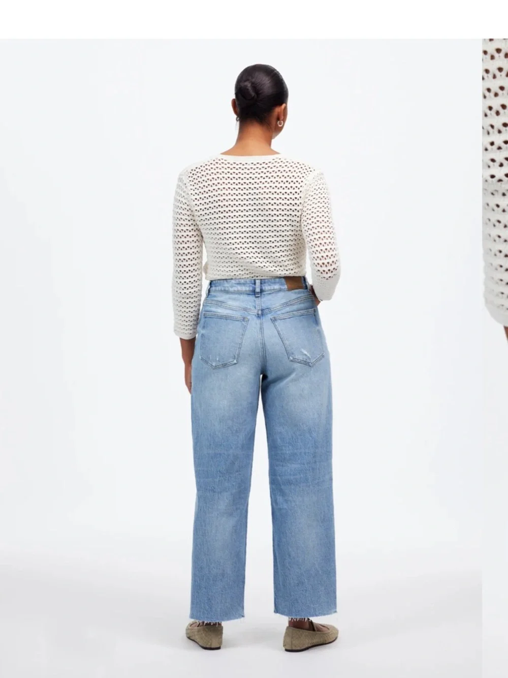Madewell Curvy Perfect Vintage Wide-Leg Crop Jean Hallstead Wash - Picture 4 of 13